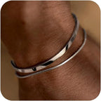 Men Jewelry & Accessory "Stackable Bracelets for Men, 925 Sterling Silver"