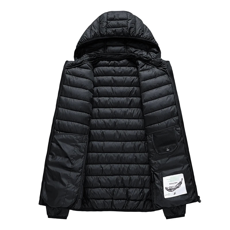Men Parkas "Casual Outwear Detachable Hat Outfits Parkas Coat"