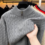 Men Sweater "High end Fashion zipper collar Sweater Men casual new exquisite jacquard"