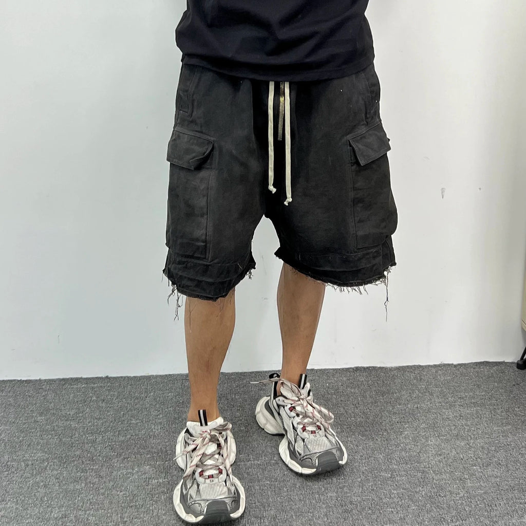 Men Short "Ro Style Ribbons Streetwear Multi-pockets Cargo Short"