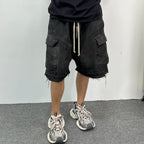 Men Short "Ro Style Ribbons Streetwear Multi-pockets Cargo Short"
