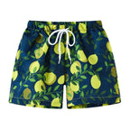 Men's Summer Swimming Trunk Swimwear Flower Printed Swimsuits Swimwear
