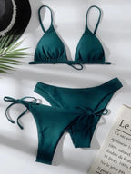 Women Bikini "3 Pieces Bikini Set Women Push Up Swimsuit with 2 Bottoms Low & Mid Waist Adjustable Straps"