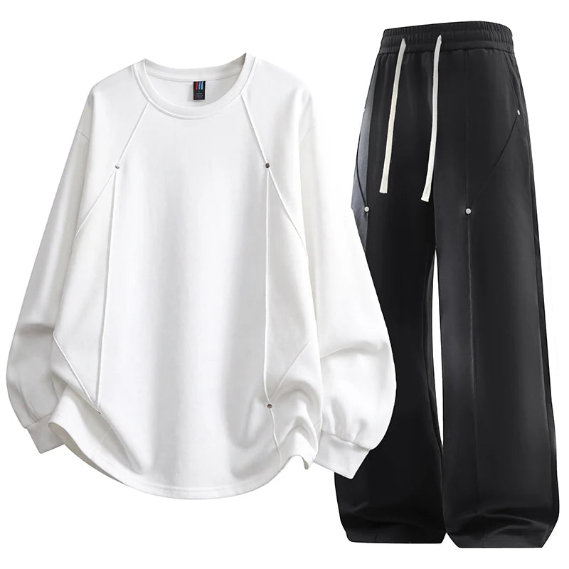 Men Mathing Set "Athletic Sports Sweatsuit Long Sleeve Pullover"