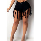 Women Short "Oversized Women's Denim Shorts High Street Tassel Detail Sexy Spicy Girl"