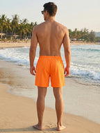 Mens Swim Trunks with Compression Liner Phone Pocket Summer Quick Dry Board Shorts