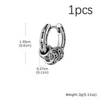 Men Jewerly & Accessories "Vintage Totem Vine Pattern Hoop Earrings for Men, Hypoallergenic Metal Huggies Earrings"