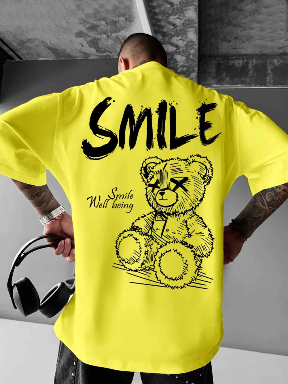 Men T-Shirt "Smile Well Being Teddy Bear"