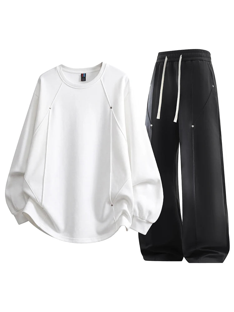 Men Mathing Set "Athletic Sports Sweatsuit Long Sleeve Pullover"