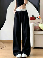 Women Trouser "High Waist Fleece Lined Thickened Wide Leg Pants Casual Straight Cut Sports Trousers"