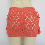 Women Cover "High Quality Bikini Cover Up Mini Skirt Beach Skirt Hollow Hand Made"