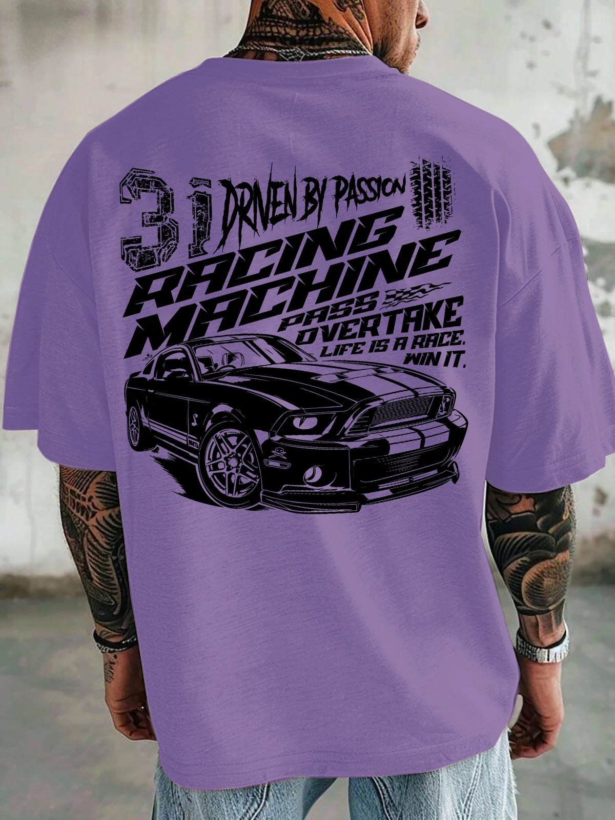 Men T-Shirt "Mustang Racing Car"