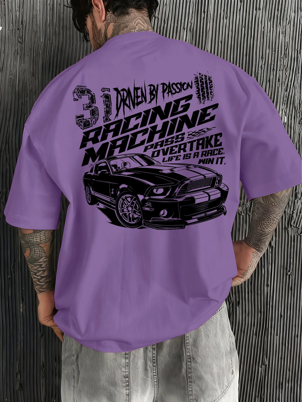 Men T-Shirt "Mustang Racing Car"