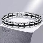 Men Jewelry & Accessory "Vnox Stylish Strap Chain Bracelets for Men"