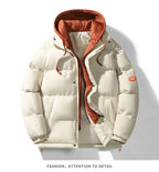 Men Down Coat"fake two-piece hooded coat"