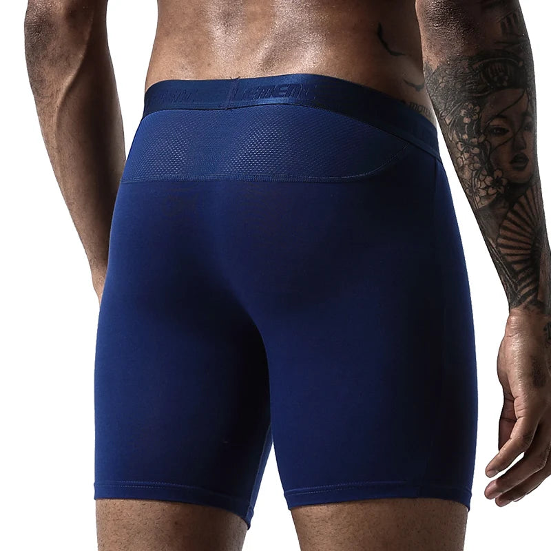 Men Long Performance Mesh Long-Leg Boxer Briefs / 3pcs