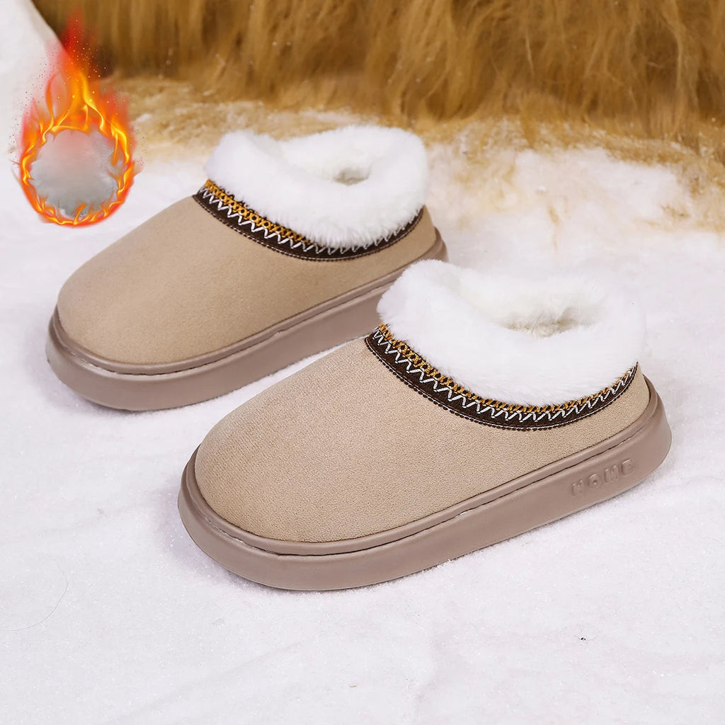 Women Slippers "Fluffy Women's Slippers Home Casual Plush Ankle Boots"