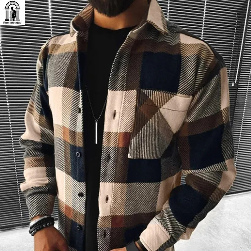 Men Shirt "Flannel Shirt Jacket "