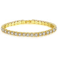 Unisex Jewelry & Accessory "Tennis Bracelet White Gold filled 3-5mm Round Simulated Diamond Bracelets"