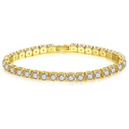 Unisex Jewelry & Accessory "Tennis Bracelet White Gold filled 3-5mm Round Simulated Diamond Bracelets"