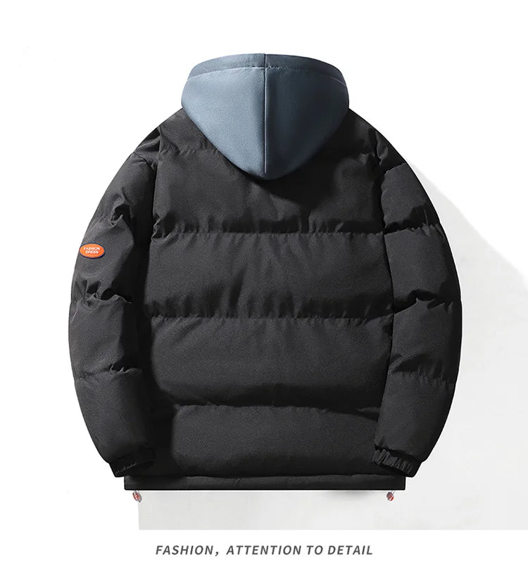 Men Down Coat"fake two-piece hooded coat"
