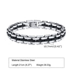 Men Jewelry & Accessory "Vnox Stylish Strap Chain Bracelets for Men"