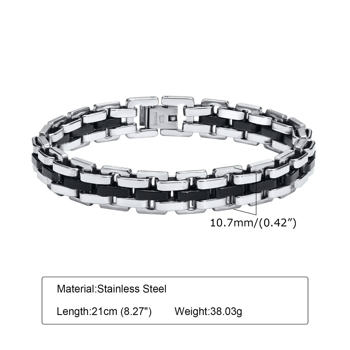 Men Jewelry & Accessory "Vnox Stylish Strap Chain Bracelets for Men"