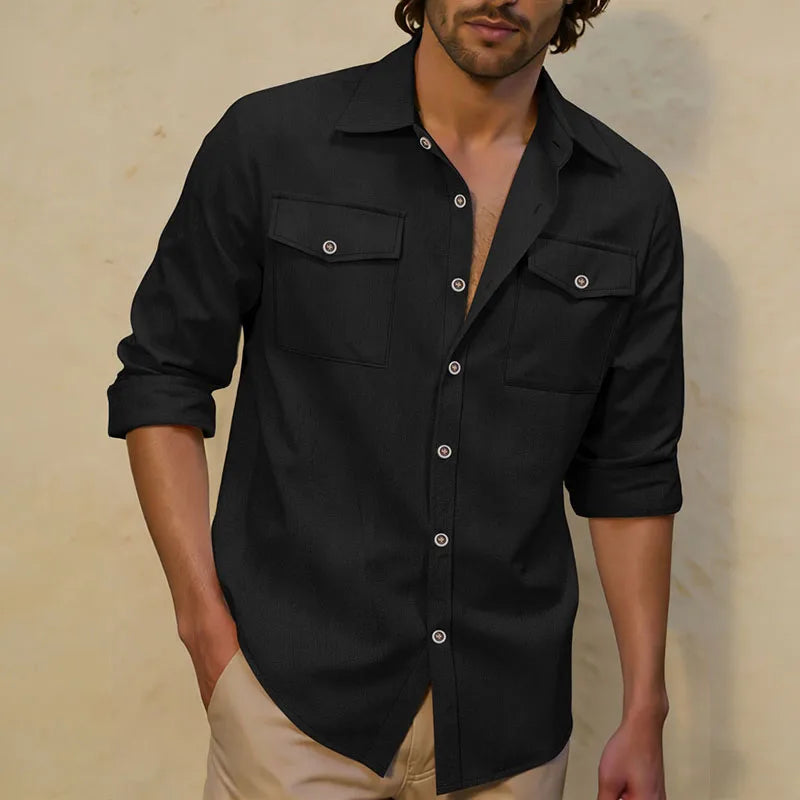 Men Shirt "Casual Shirt Double Chest Pocket"