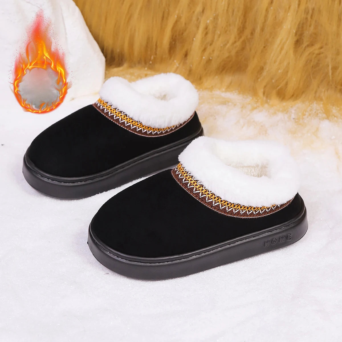 Women Slippers "Fluffy Women's Slippers Home Casual Plush Ankle Boots"