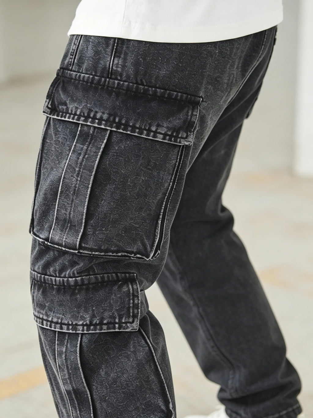 Men Cargo Pants " Baggy Cargo Denim Jeans"
