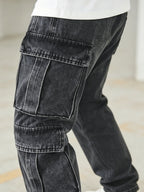 Men Cargo Pants " Baggy Cargo Denim Jeans"