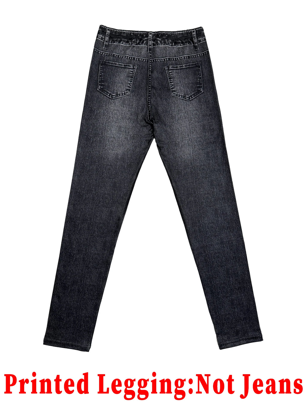 Women Jeans "Printed Leggings - Non-Denim Fabric, Full Faux Denim Printed Leggings"