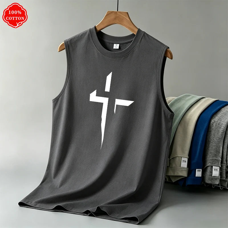 Men Tank Shirt "with Cross"