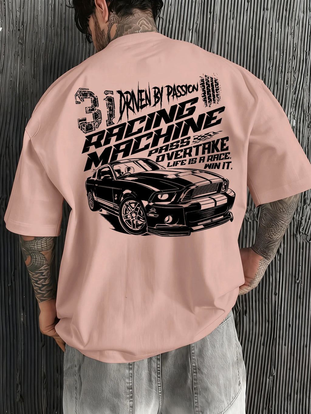 Men T-Shirt "Mustang Racing Car"