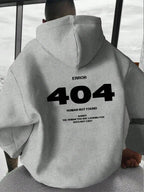 Men Hoodie Sweatshirt "ERROR 404 Human Not Find"