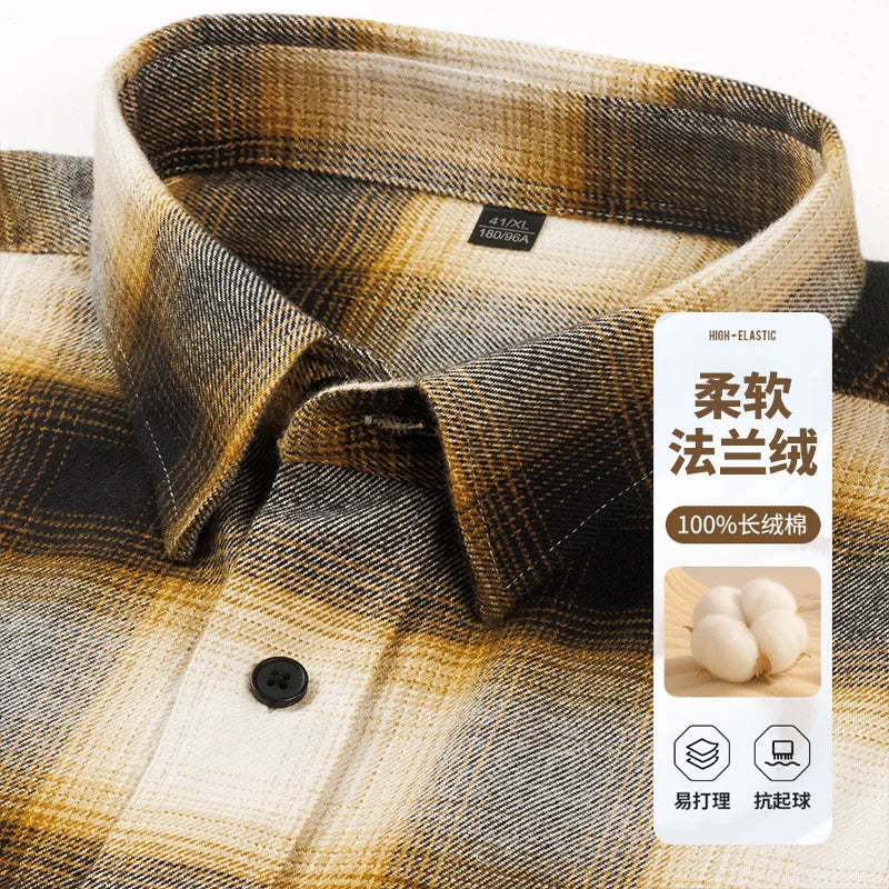 Men Shirt "Cotton Flannel Polished Plaid"