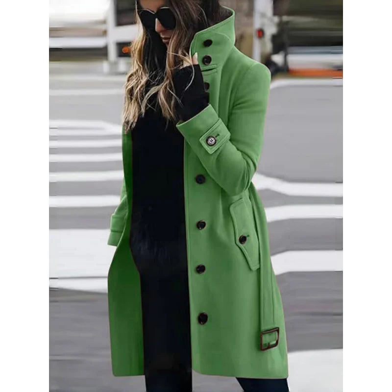 Women Coat & Jacket "Wool Blend Women's Coat Outerwears Winter Warm Female Jackets"
