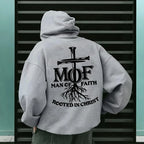 Men Hoodie Sweatshirt "Man Of Faith"