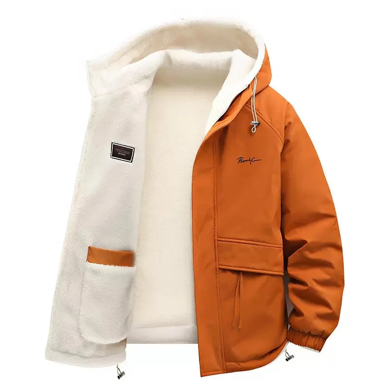 Men Down Coat"Winter Fashion Trend With Thick Fleece "