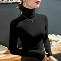 Women T-shirt &Polo "Fashion Autumn Winter Female Turtleneck Fleece Stretch Shirt"