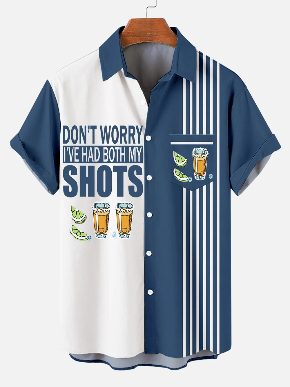 Summer Hawaiian Casual Shirt Stripe Print Lapel Top Fashion Street Short Sleeve Men's Shirt Oversized Male Clothing