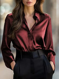 Women Blouse & Shirt "Spring and Autumn Women's Lapel Shirt"