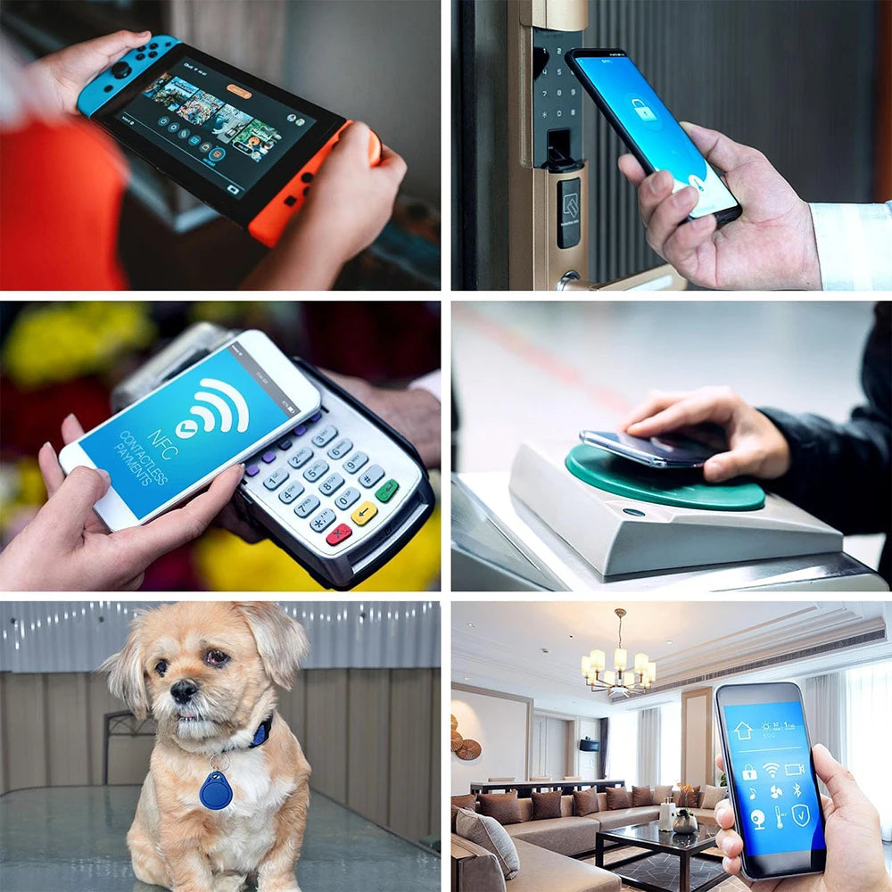 NFC tag Ntag215 black keychain rewritable NFC business card programmable 504 byte memory,compatible with Android and iPhone