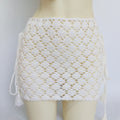 Women Cover "High Quality Bikini Cover Up Mini Skirt Beach Skirt Hollow Hand Made"