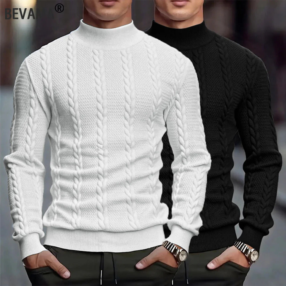 Men Sweater "Casual Vintage Twist Knitwear Sweater Tops Winter Solid Color Slim"