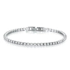 Unisex Jewelry & Accessory "3mm 4mm D Color Moissanite Tennis Bracelet Full Diamond GRA 925 Sterling Silver Wedding Jewelry Bracelets"
