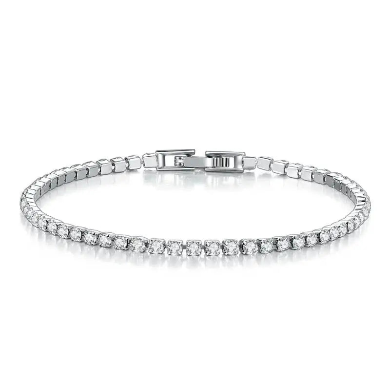 Unisex Jewelry & Accessory "3mm 4mm D Color Moissanite Tennis Bracelet Full Diamond GRA 925 Sterling Silver Wedding Jewelry Bracelets"