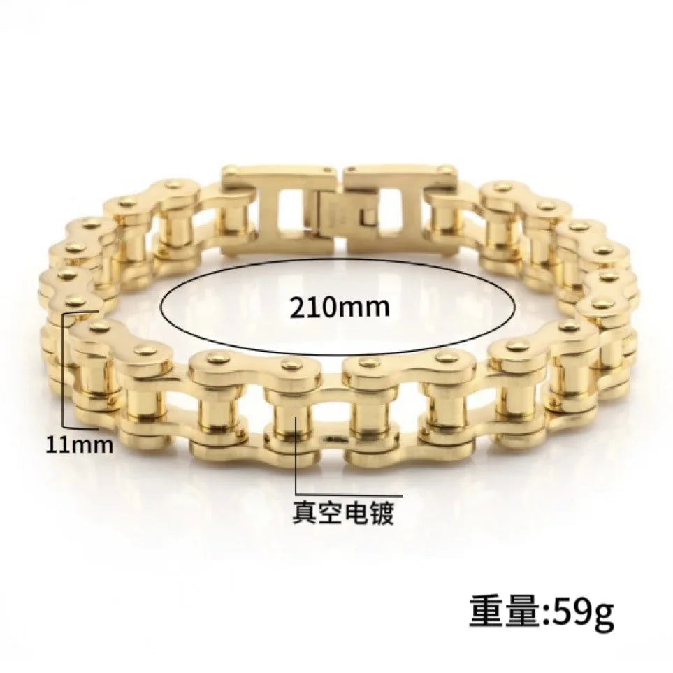 Men Jewelry & Accessory "Stainless Steel Biker Mens Bracelet Link Chain Motorcycle"