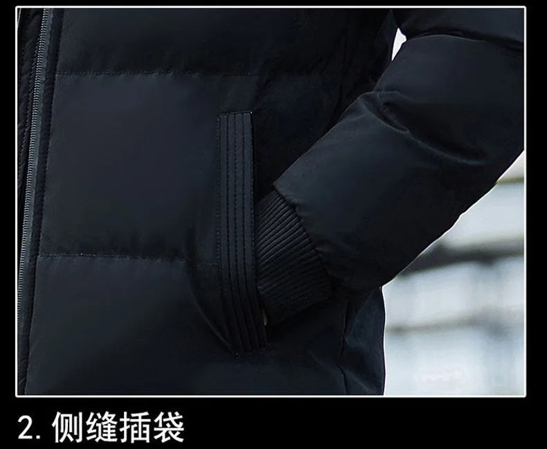 Men Down Coat"Winter Puffer Jacket Thick Warm Cotton Padded"
