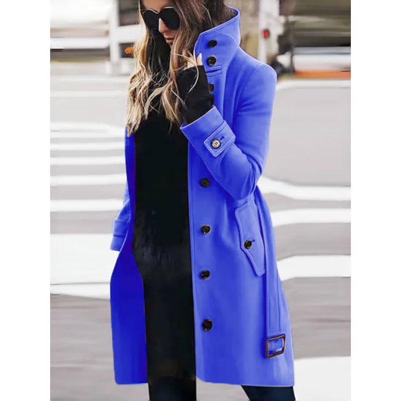 Women Coat & Jacket "Wool Blend Women's Coat Outerwears Winter Warm Female Jackets"